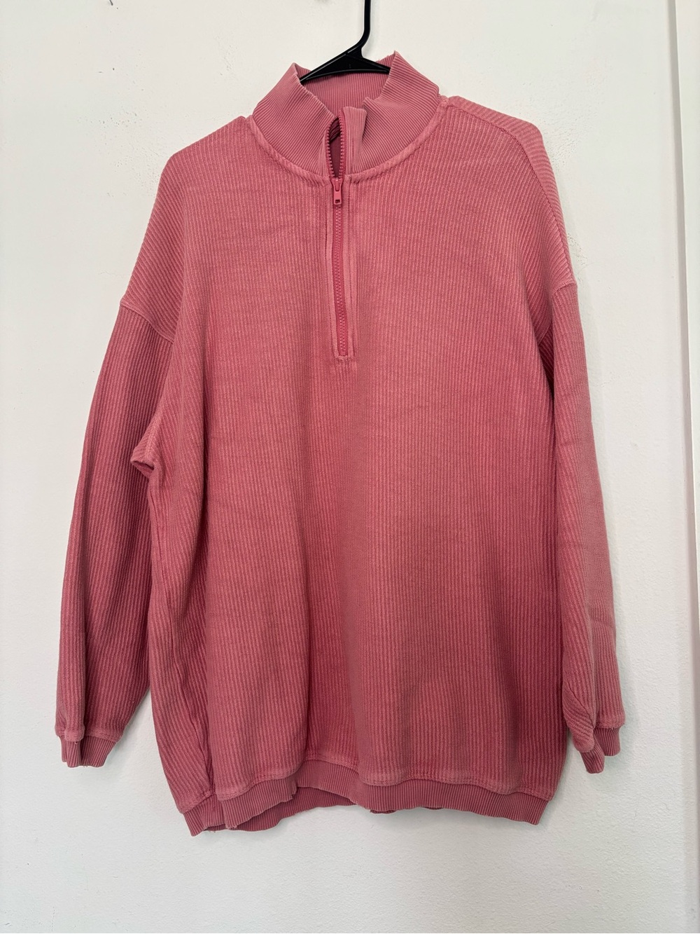 AERIE BABY PINK OVERSIZED ZIP SWEATER SZ SMALL
